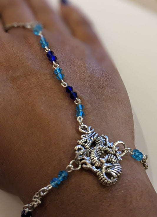 Beaded Hand Chain Bracelet