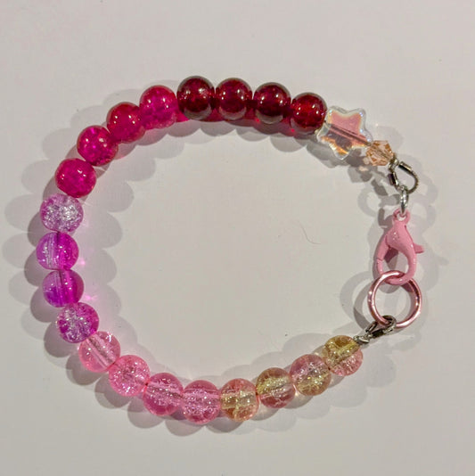 Pink Ombre Beaded Bracelet